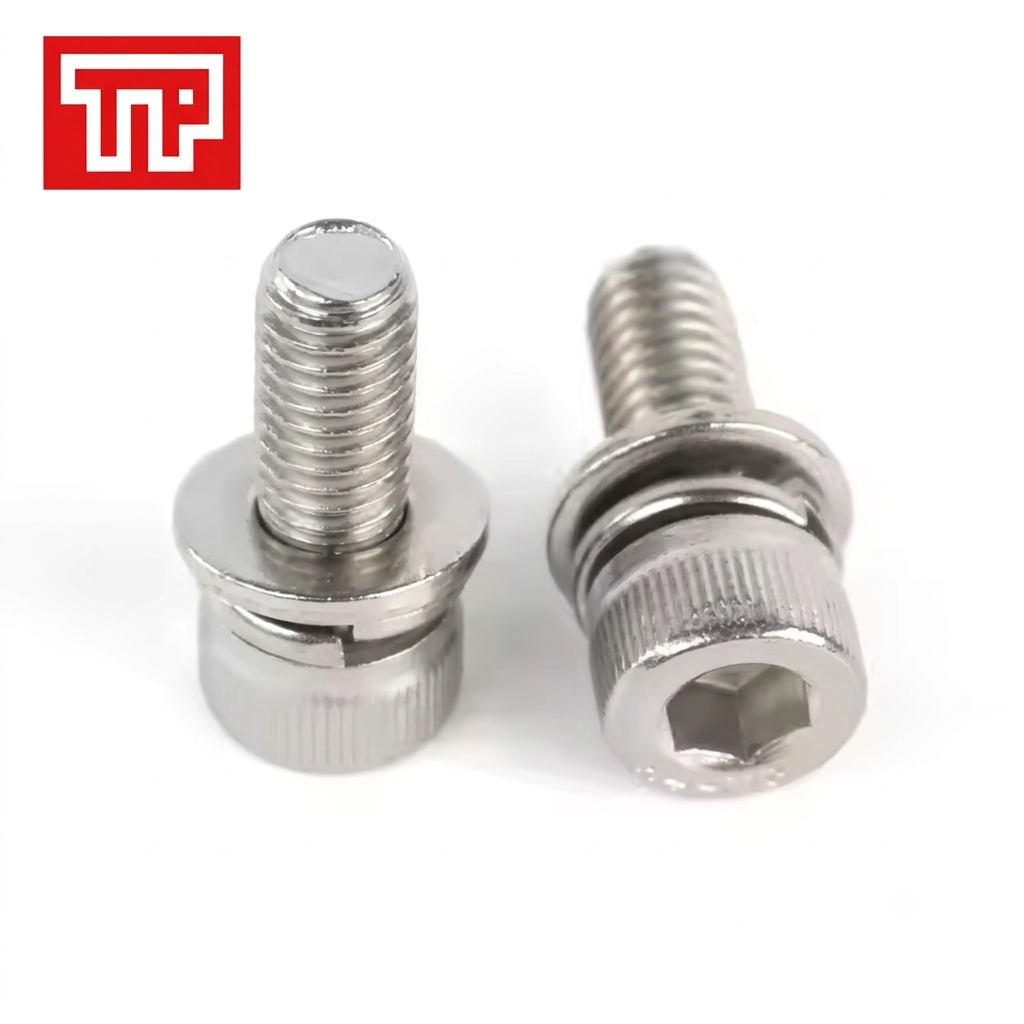 Bu lông lục giác chìm đầu trụ kèm phẳng vênh Inox 304